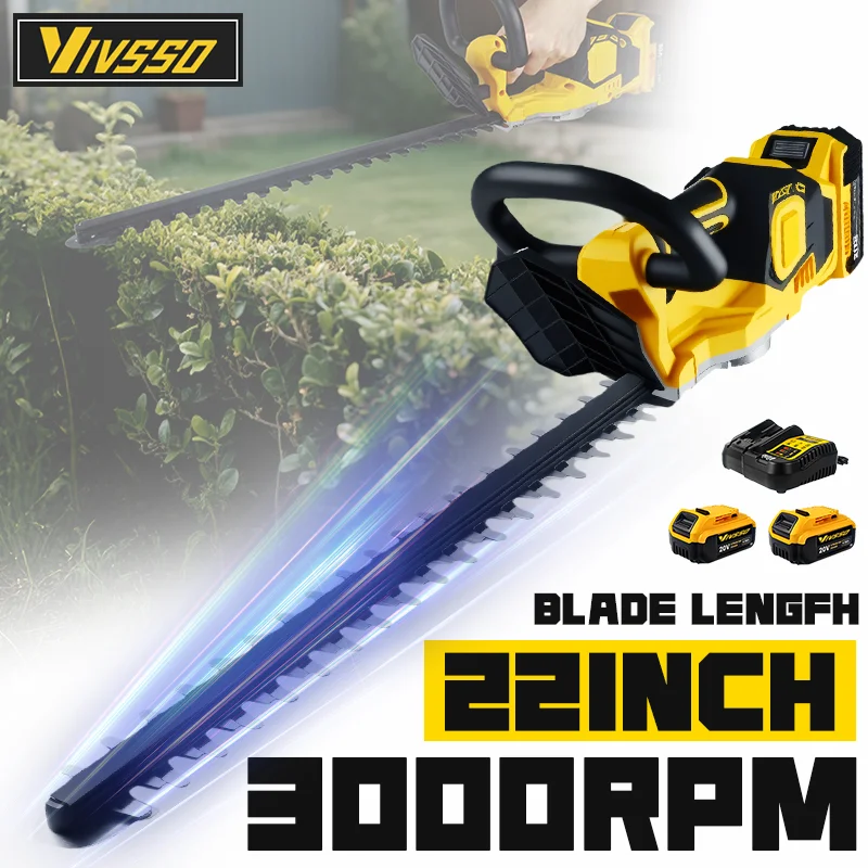 Gardening Tools And Equipment - VIVSSO Cordless Electric Hedge Trimmer Lawn