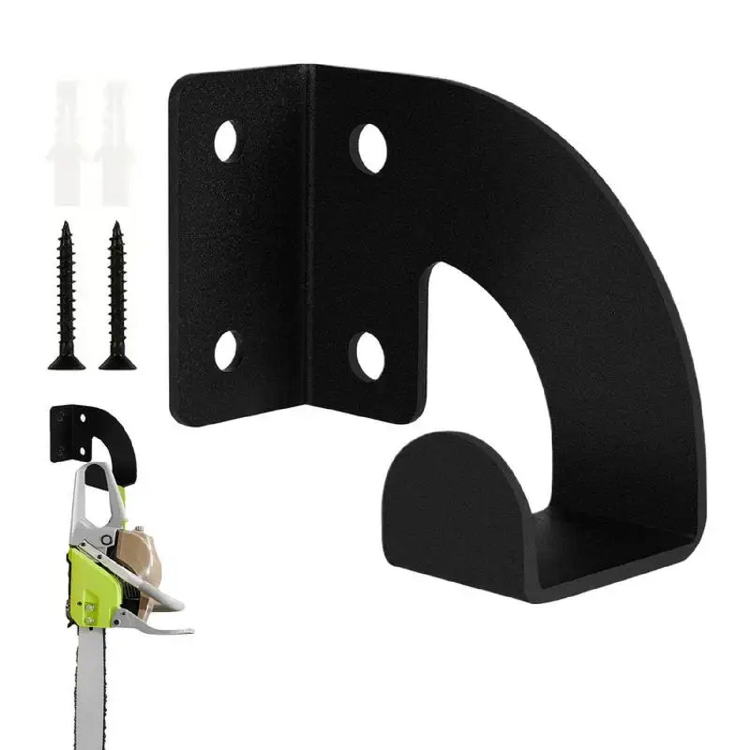 Gardening Tools Organiser - Heavy Duty Metal Chainsaw Wall Mount