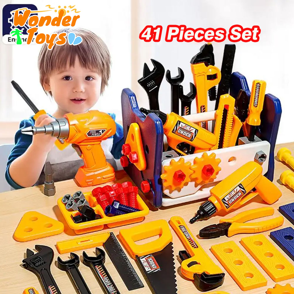 Gardening Tools Girly - 41Pieces Set with Electric Drill Children