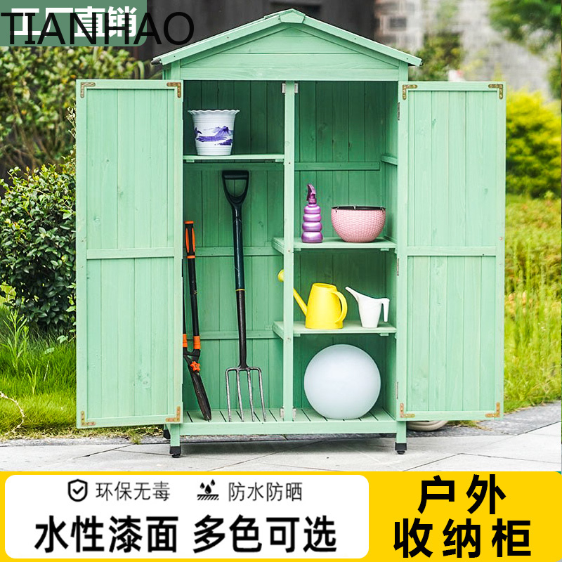 Outdoor lockers Solid wood ant - Gardening Tools Storage ulasan dan harga