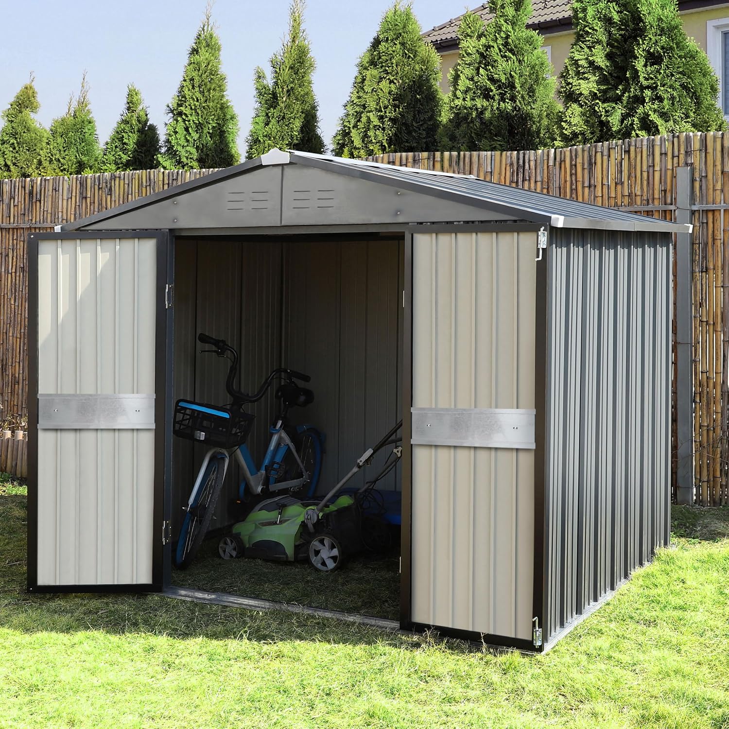 10' x 10' Outdoor Storage Shed - Gardening Tools Storage ulasan dan harga