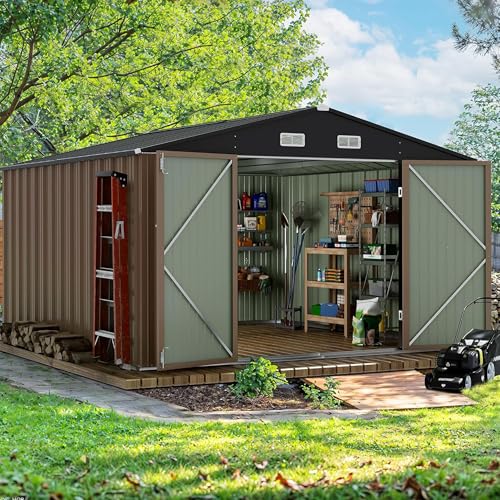 10x10 FT Outdoor Storage Shed, - Gardening Tools Storage ulasan dan harga