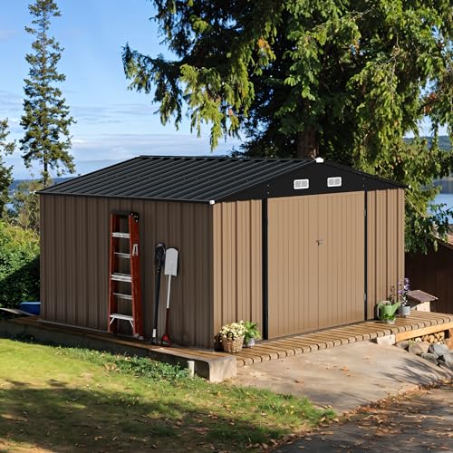 10x10 FT Outdoor Storage Shed, - Gardening Tools Storage ulasan dan harga