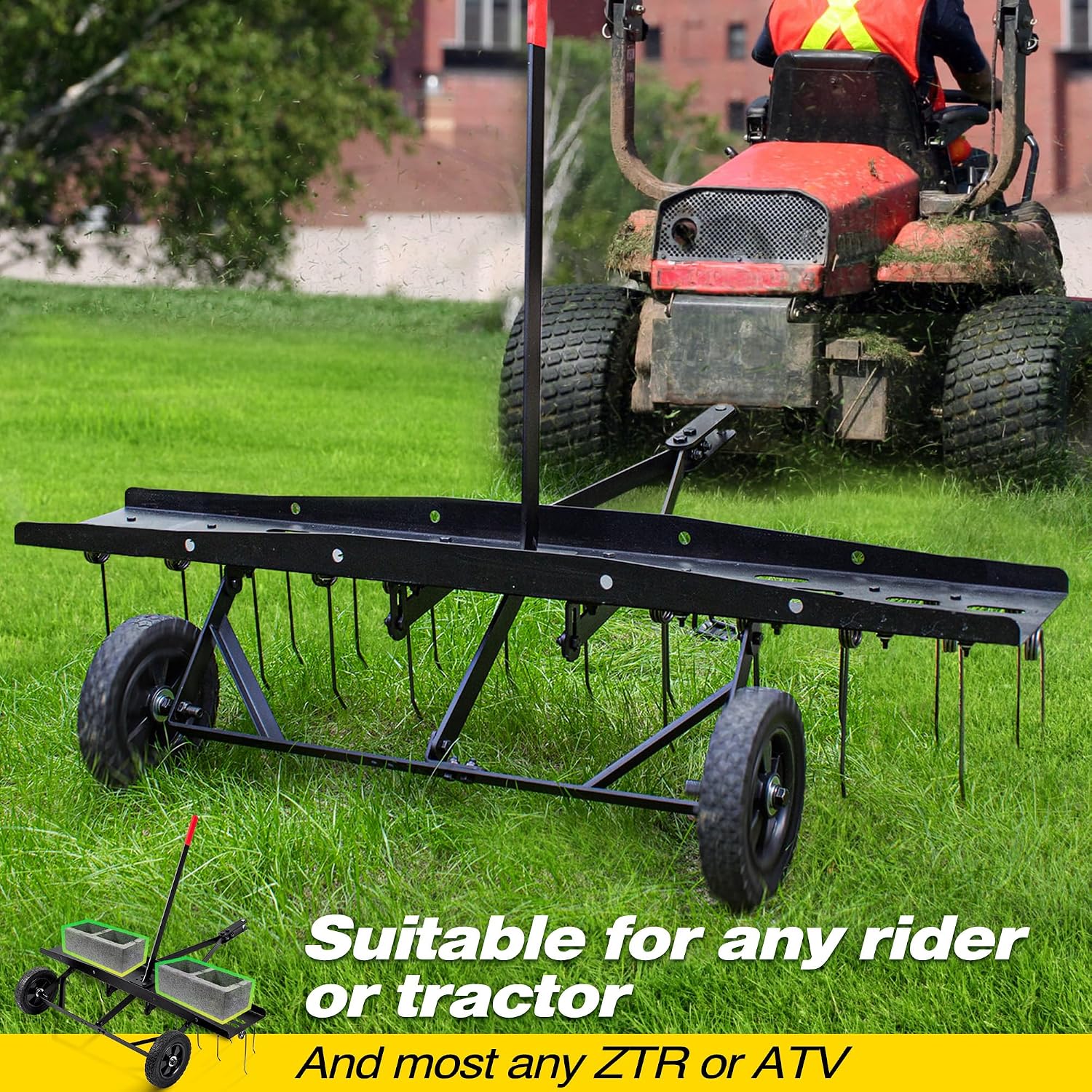 Tow Behind Lawn Dethatcher Rak - Gardening Tools And Equipment ulasan dan harga