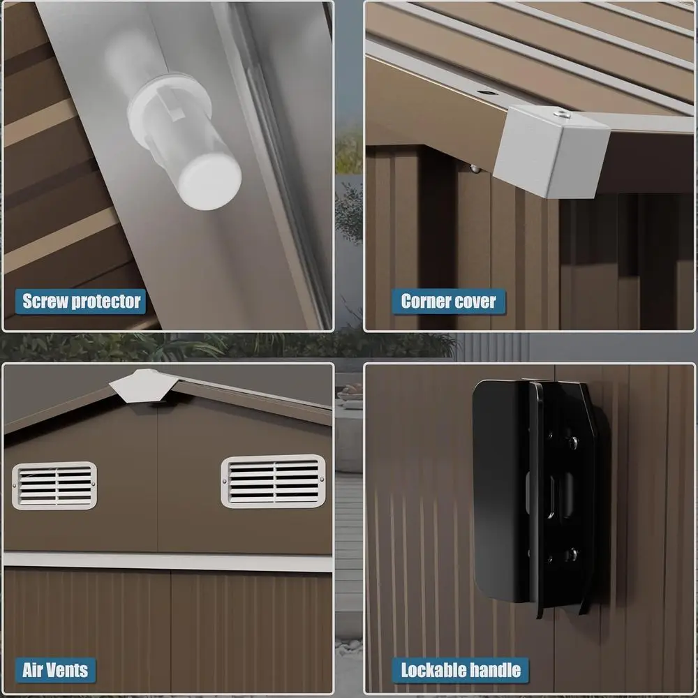 10T x 8T Outdoor Metal Storage - Gardening Tools Storage ulasan dan harga