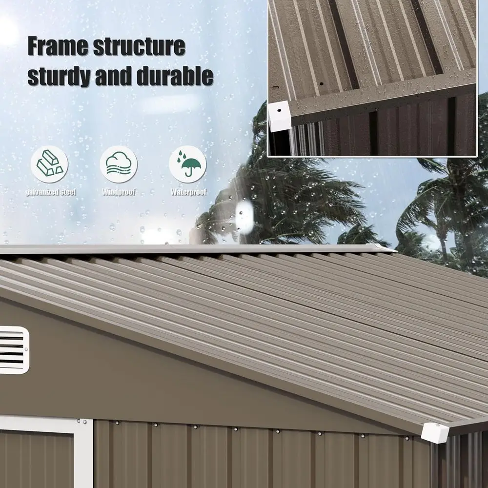 10T x 8T Outdoor Metal Storage - Gardening Tools Storage ulasan dan harga