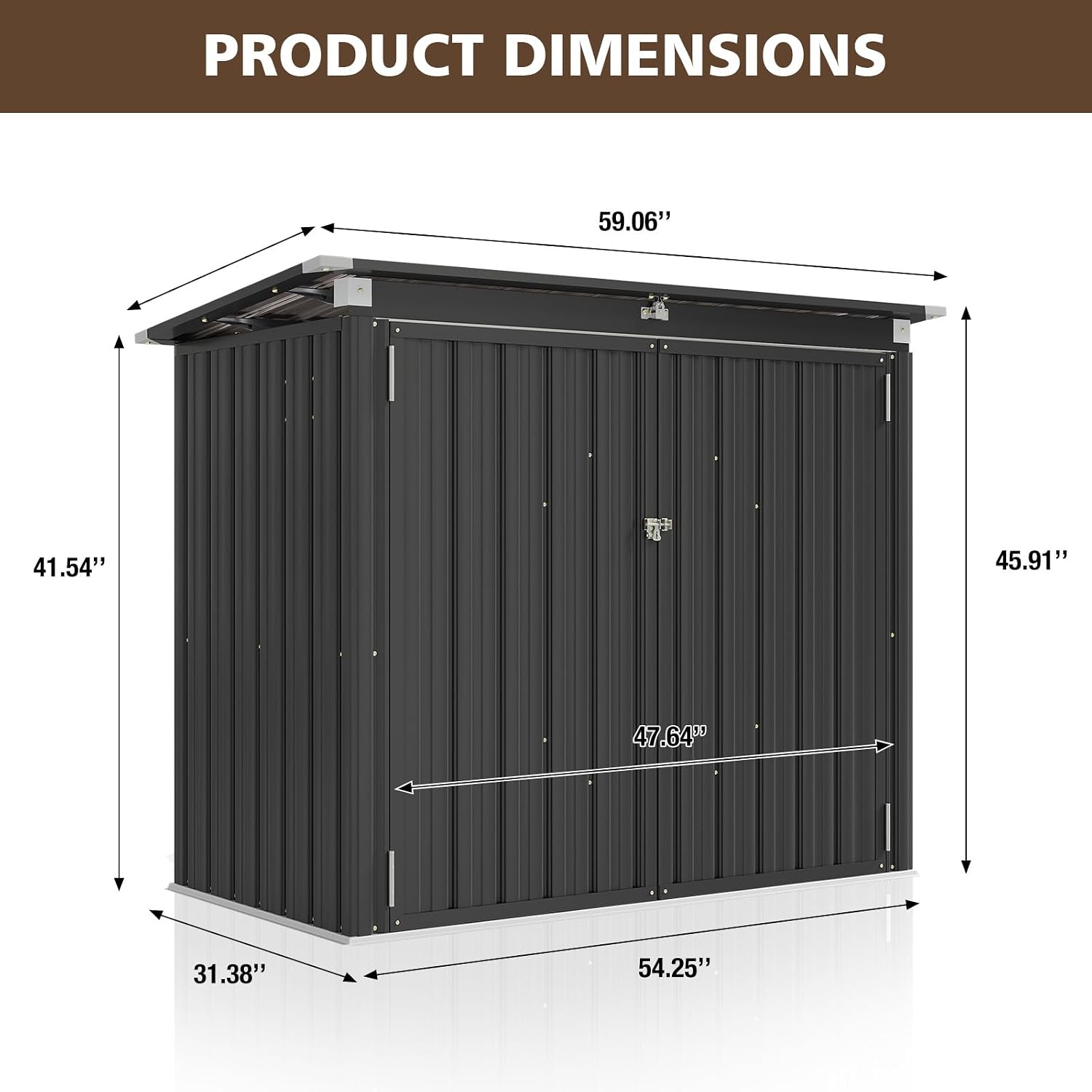 Outdoor Trash Can Storage Shed - Gardening Tools Storage ulasan dan harga